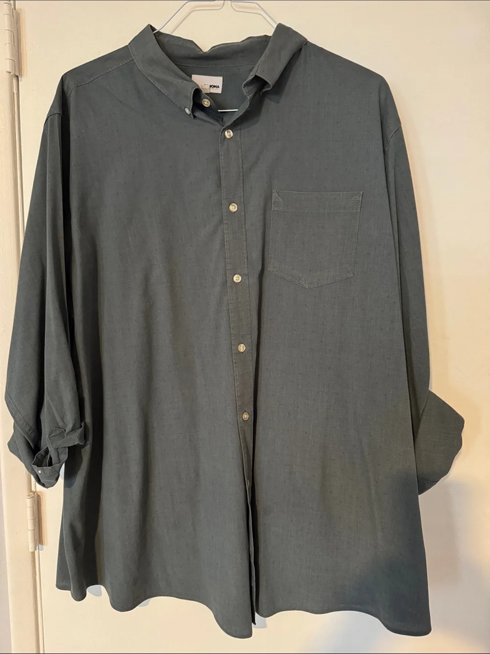 Sonoma Men's Casual Button-Down Shirt in Slate Green - Picture 1 of 1